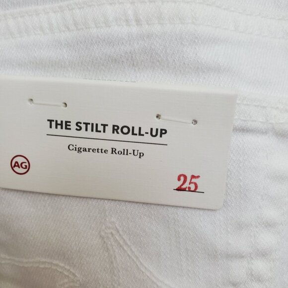 AG Adriano Goldschmied The Stilt Roll-Up Maternity capris, white - Picture 8 of 12